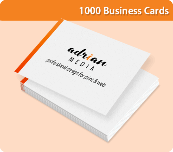1000 Custom Designed Business Cards