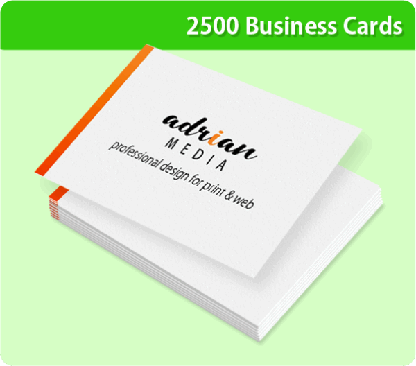 2500 Custom Designed Business Cards