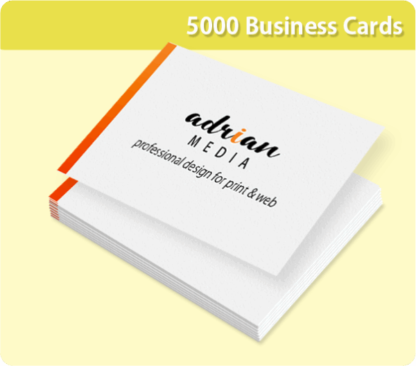 5000 Custom Designed Business Cards